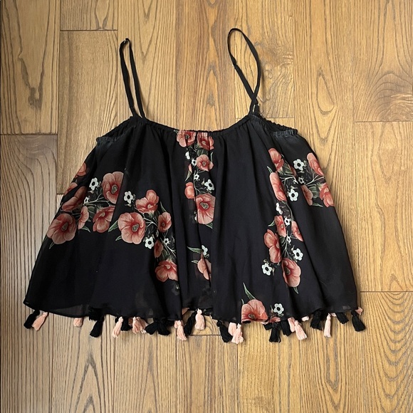 Anthropologie carolina k floral tasseled cami - Picture 2 of 5